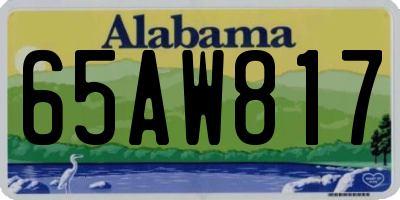 AL license plate 65AW817