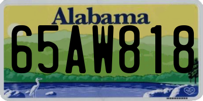 AL license plate 65AW818