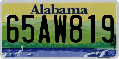 AL license plate 65AW819