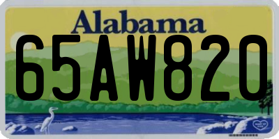 AL license plate 65AW820