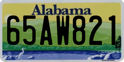 AL license plate 65AW821