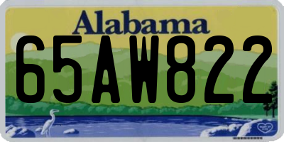 AL license plate 65AW822