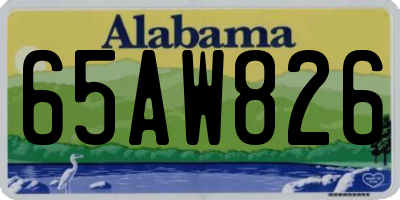 AL license plate 65AW826