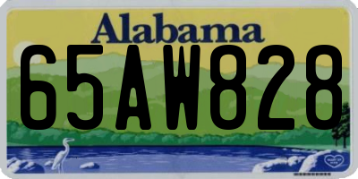 AL license plate 65AW828