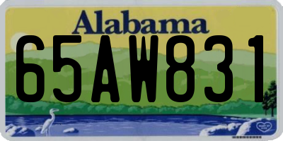 AL license plate 65AW831