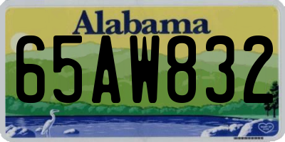 AL license plate 65AW832