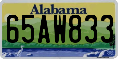 AL license plate 65AW833