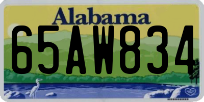 AL license plate 65AW834