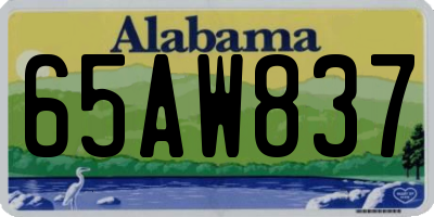 AL license plate 65AW837