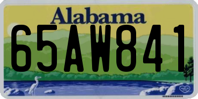 AL license plate 65AW841