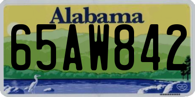 AL license plate 65AW842