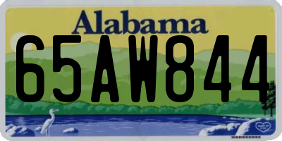 AL license plate 65AW844