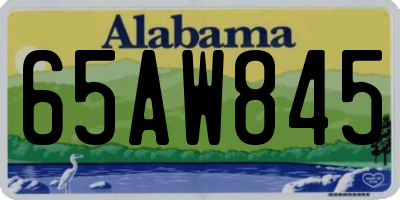 AL license plate 65AW845