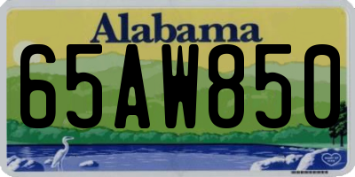 AL license plate 65AW850