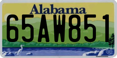 AL license plate 65AW851