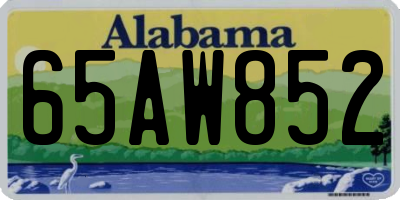 AL license plate 65AW852