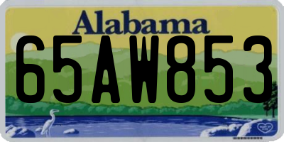 AL license plate 65AW853