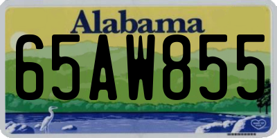 AL license plate 65AW855