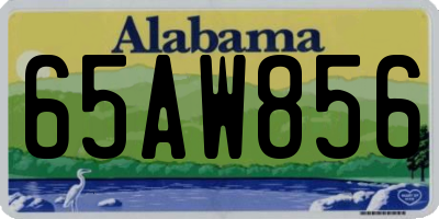 AL license plate 65AW856