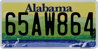 AL license plate 65AW864