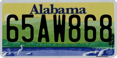 AL license plate 65AW868