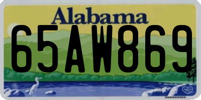 AL license plate 65AW869