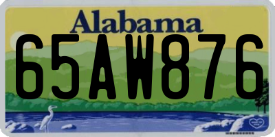 AL license plate 65AW876