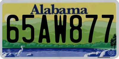 AL license plate 65AW877
