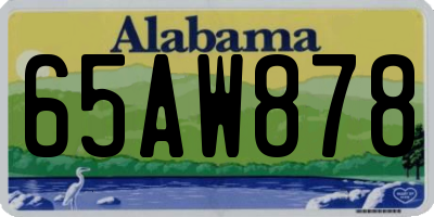 AL license plate 65AW878