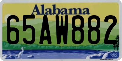 AL license plate 65AW882