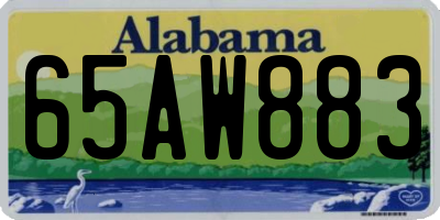 AL license plate 65AW883