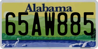 AL license plate 65AW885