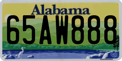 AL license plate 65AW888