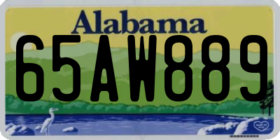 AL license plate 65AW889