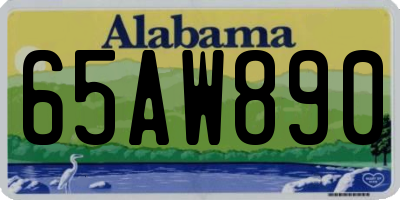 AL license plate 65AW890