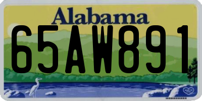 AL license plate 65AW891
