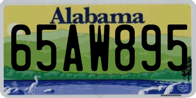 AL license plate 65AW895