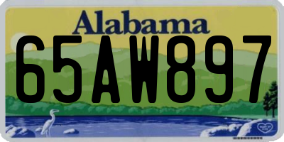 AL license plate 65AW897