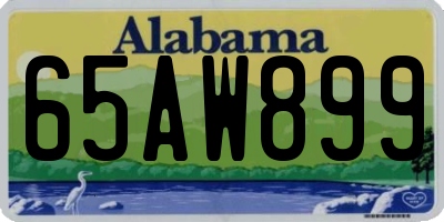 AL license plate 65AW899