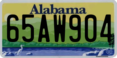 AL license plate 65AW904