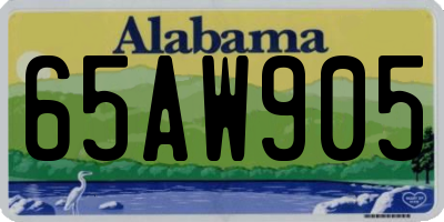 AL license plate 65AW905