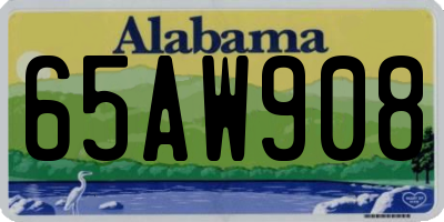 AL license plate 65AW908