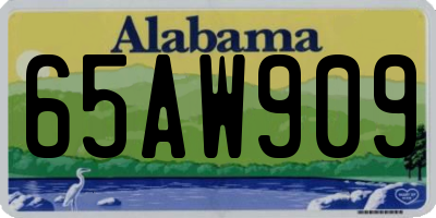 AL license plate 65AW909