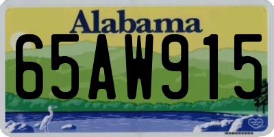 AL license plate 65AW915