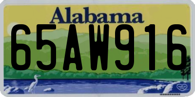 AL license plate 65AW916