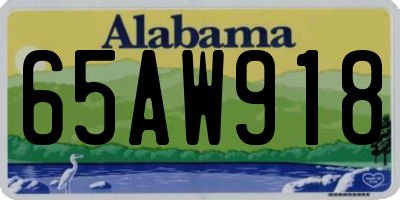 AL license plate 65AW918