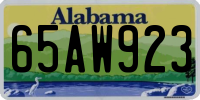 AL license plate 65AW923
