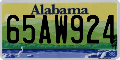 AL license plate 65AW924
