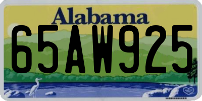 AL license plate 65AW925