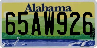 AL license plate 65AW926